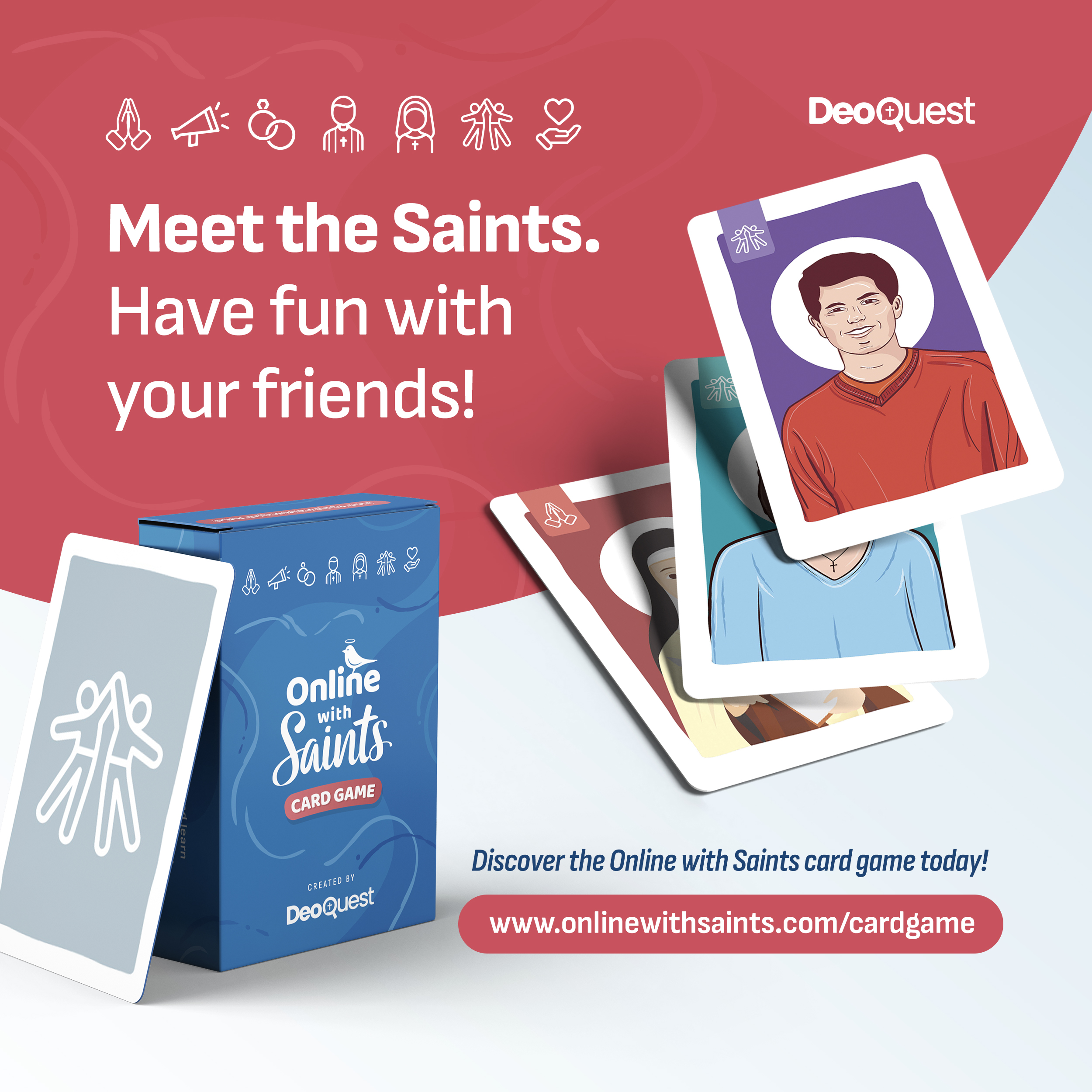 Online With Saints / Card Game / Cards Created by DeoQuest